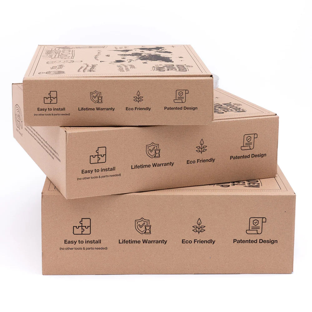 3D Wooden World Map テラカラー 木製世界地図[受注生産品：約2か月で出荷]